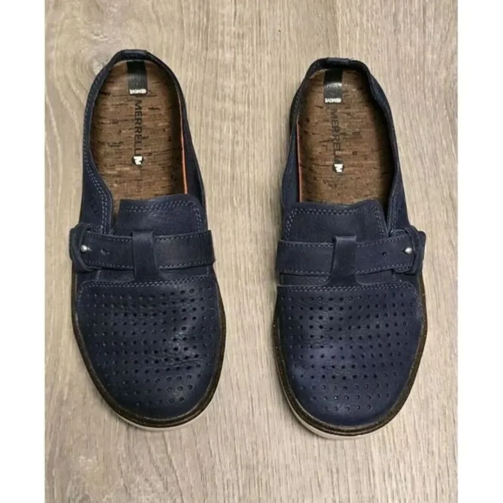 Men's Merrell Select Move Navy Blue Slip-On‎ Shoes Size 6.5